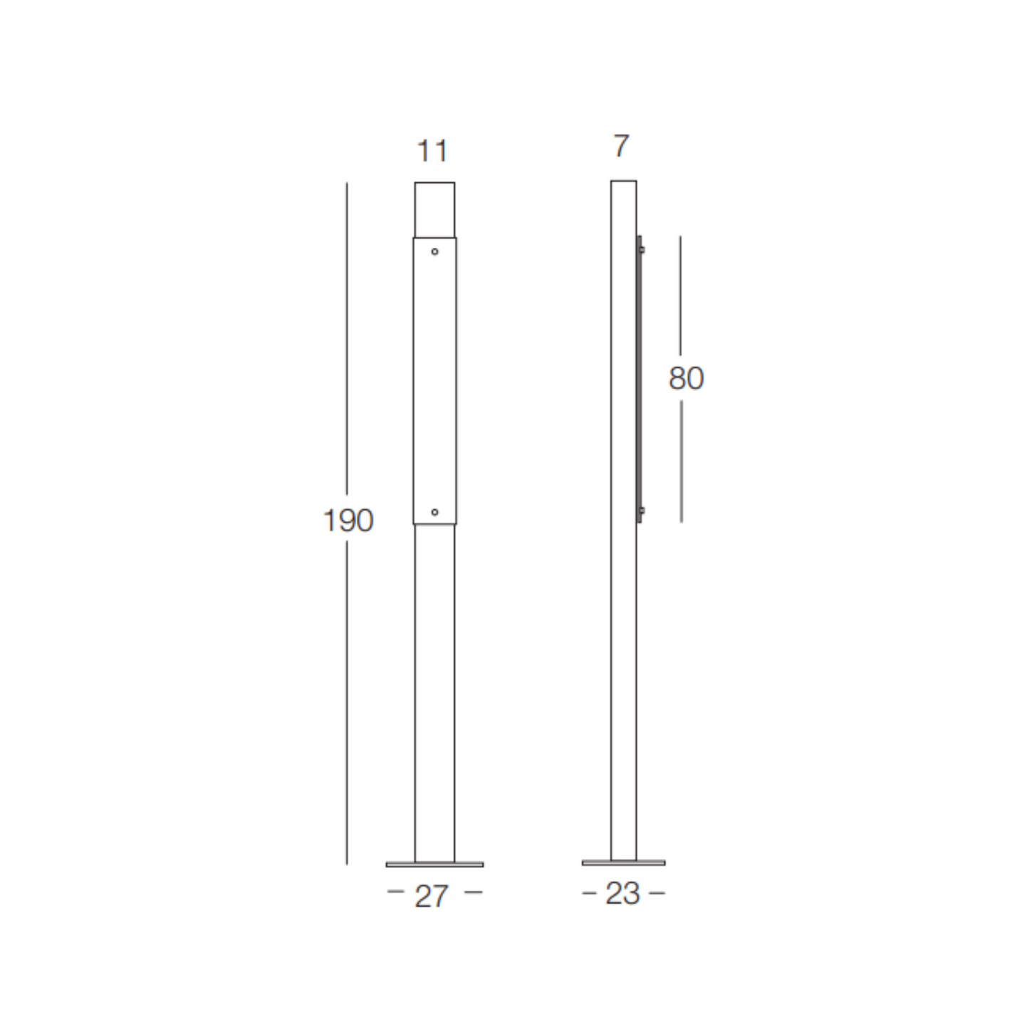 Lampadaire Slim 190 BV
