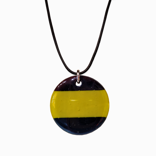 Pendentif tricolore moutarde