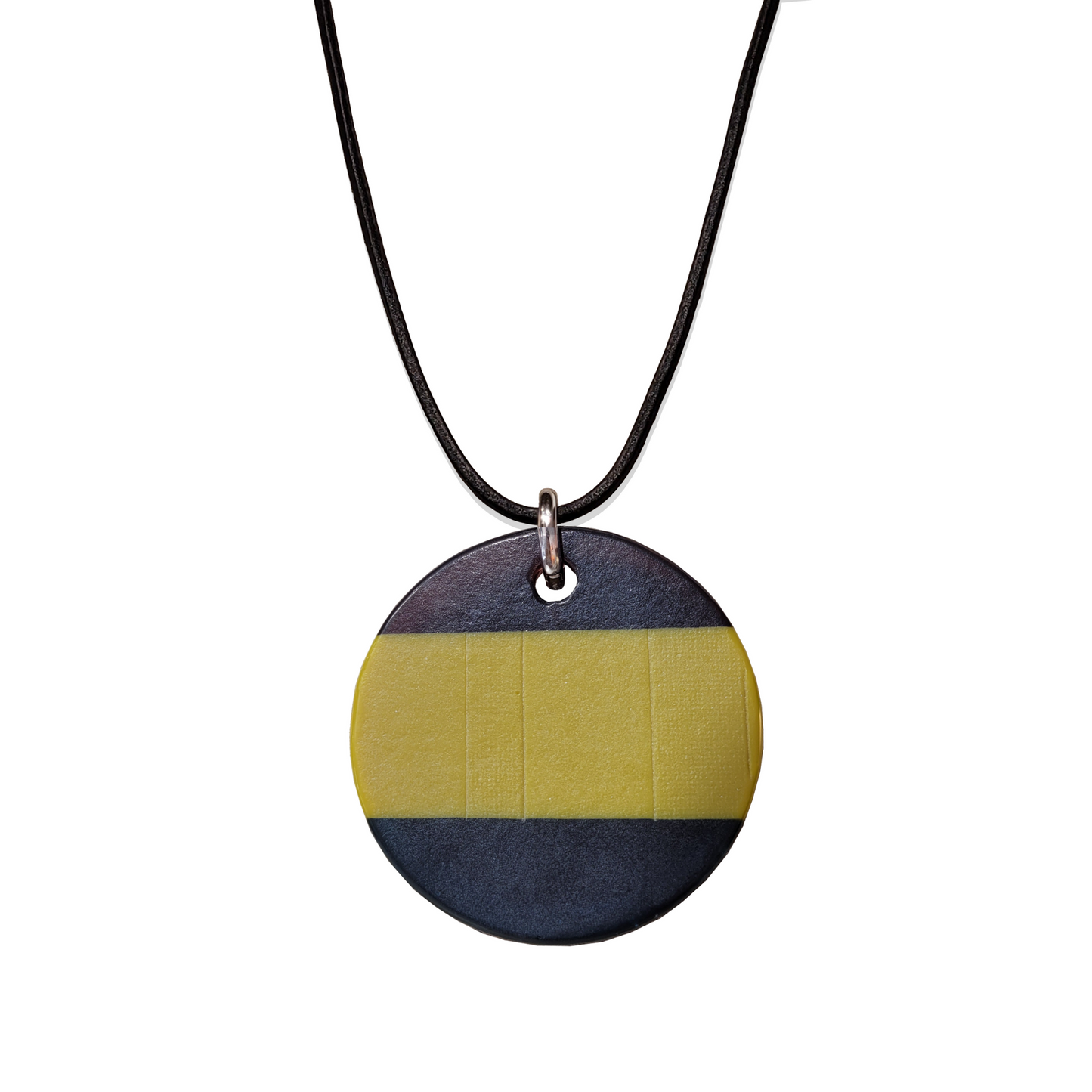 Pendentif tricolore moutarde