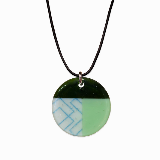 Pendentif tricolore vert