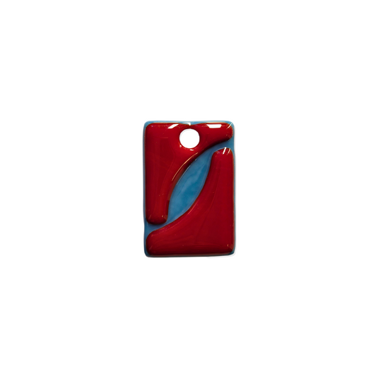 Pendentif rectangulaire bichrome